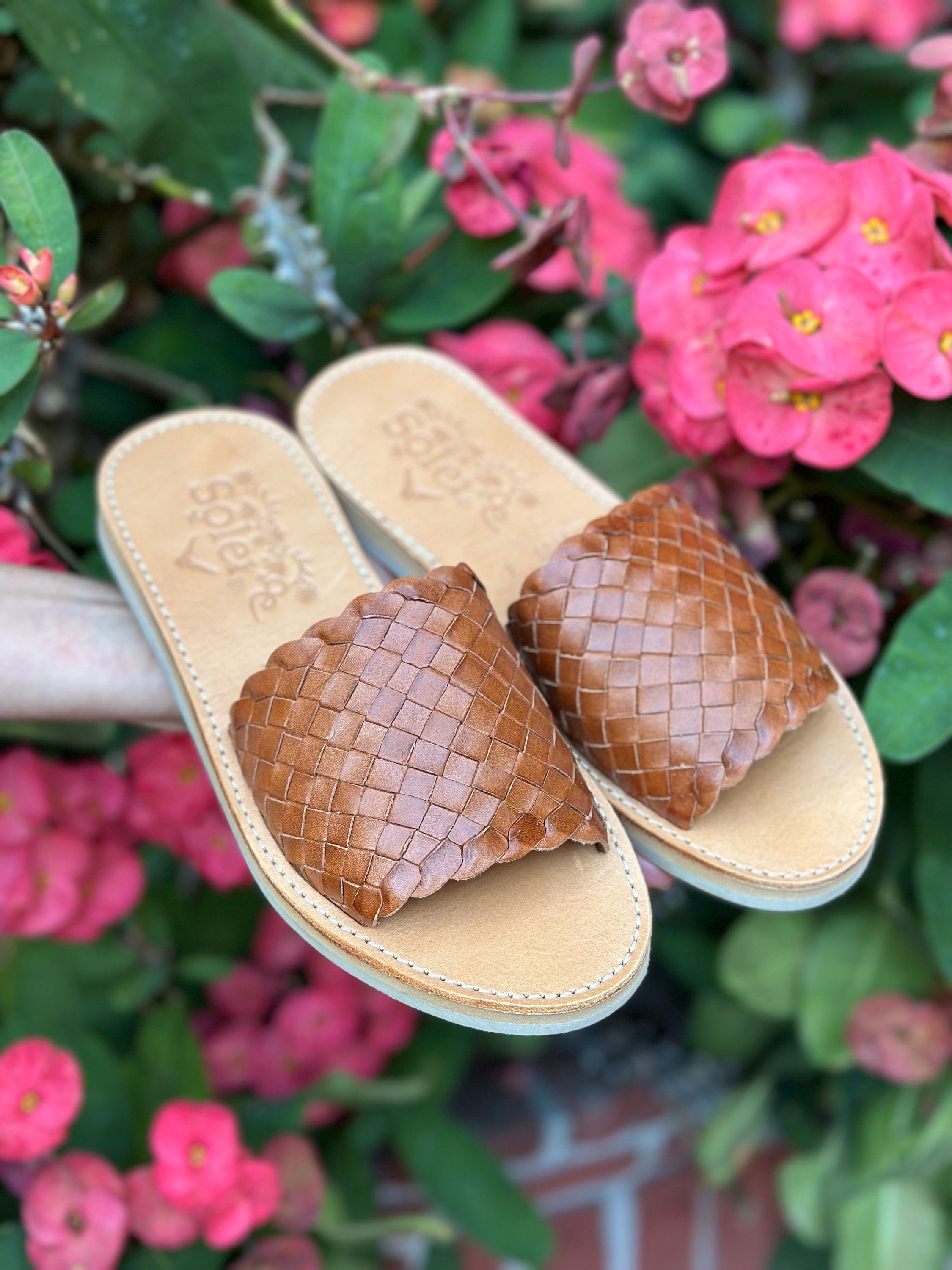 Artisanal Woven Leather Sandals, Boho Hippie Flats - Etsy