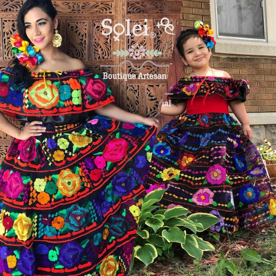 Amazon.com: YiZYiF Mexican Dress for Girls Halloween Costume Kids  Traditional Folklorico Dance Dress Carnival Outfits with Headwear Blue 5-6  Years : Clothing, Shoes & Jewelry