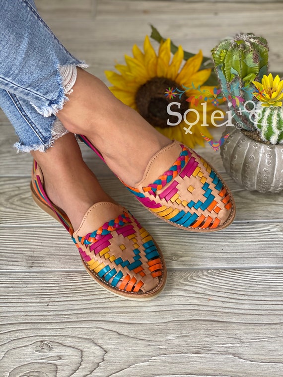 Mexican Huarache. Leather Mexican Sandal. All Size Boho-hippie - Etsy