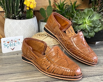 Zapato Artesanal Para Hombre. Zapato Mexicano de Cuero. Huarache Mexicano. Estilo Bohemio. Moda Mexicano. Regalo para El.