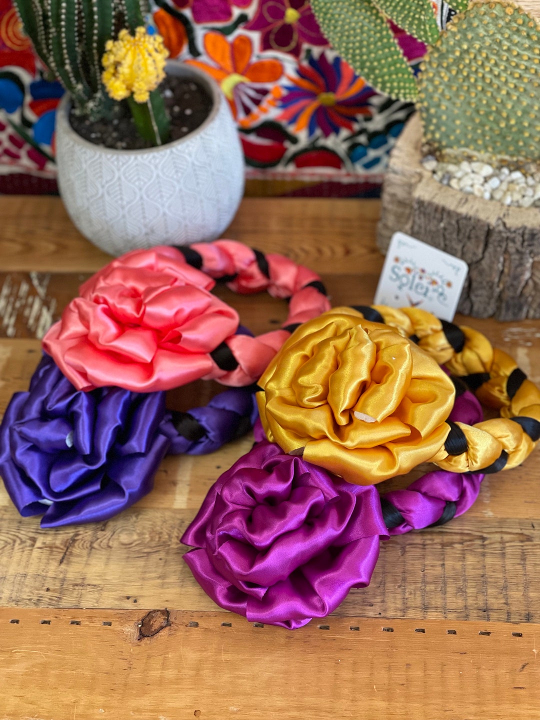 Braided Ribbon Hair Piece. Satin Hairband. Decorative Braided Etsy