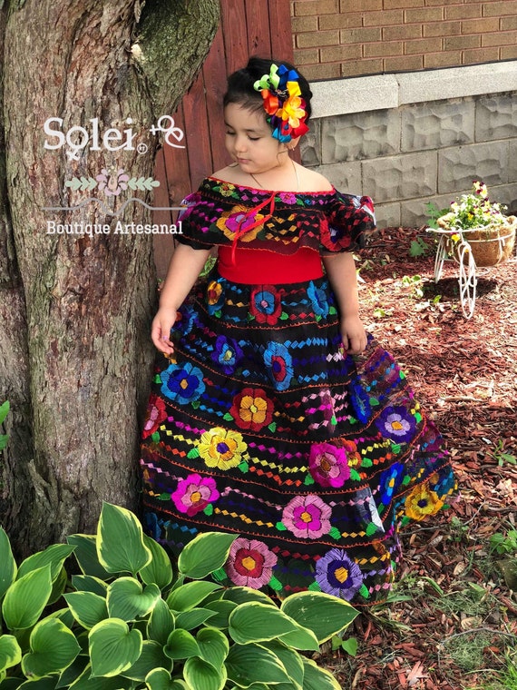 Amazon.com: CAFELE Girls Mexican Traditional Dress National Style Princess  Dress Halloween Carnival Birthday Party Dress (Green, X-Small) : Clothing,  Shoes & Jewelry