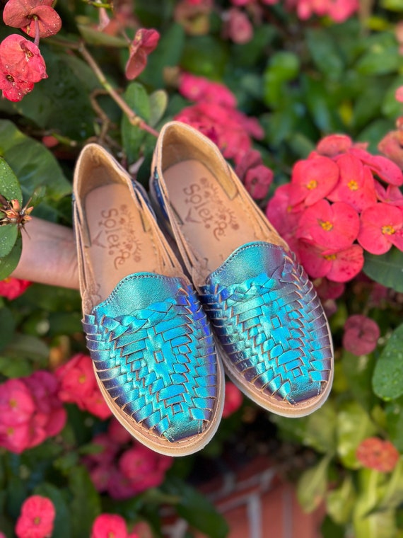 Huarache Mexicano. Zapato Mexicano de Cuero. Hippie Boho. Huarache