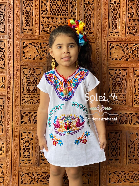 Mommy and Me Mexican Kimono Dress. Floral Embroidered Dress. Kids Traditional Dress. Mexican Party Dress. Mother and Daughter Matching Dress Etsy Norway