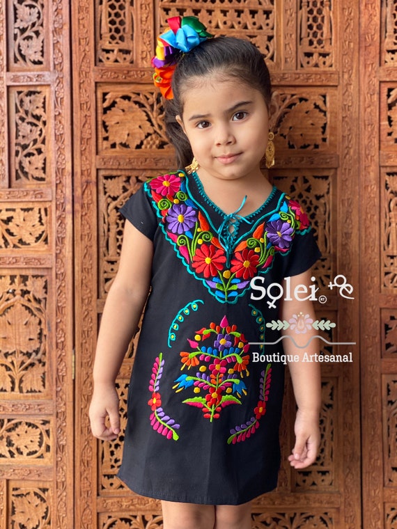 Girl mexican top embroidered dress
