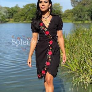 mexican wrap dress