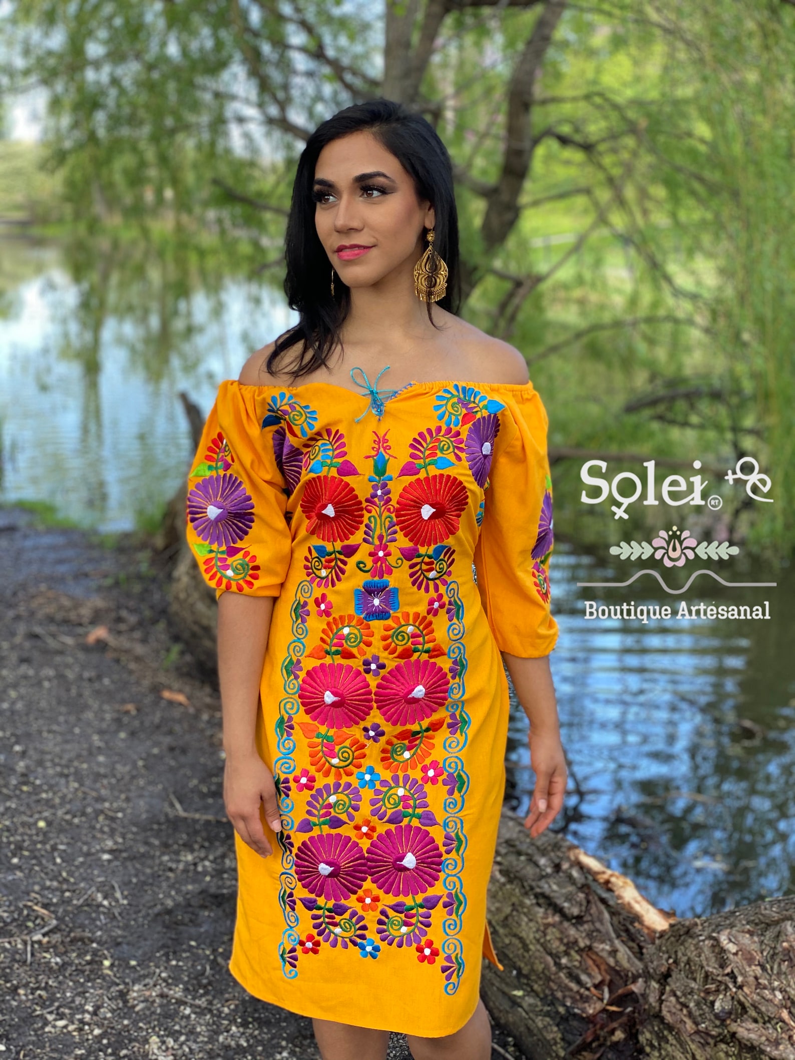 Mexican Colorful Embroidered Dress. Size S 3X. Traditional - Etsy