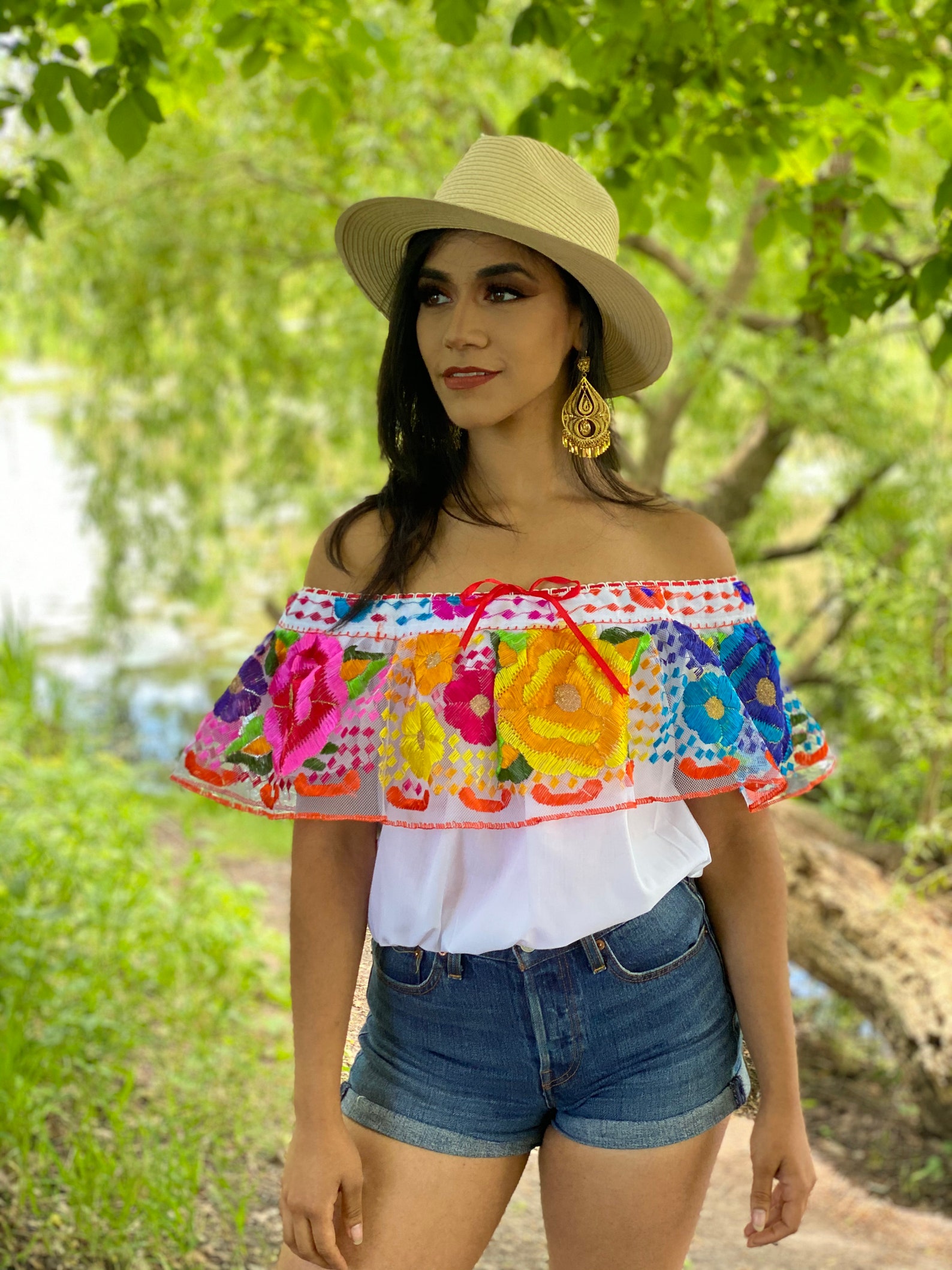 Hand Embroidered Crop Top. Mexican Floral Top. off the - Etsy