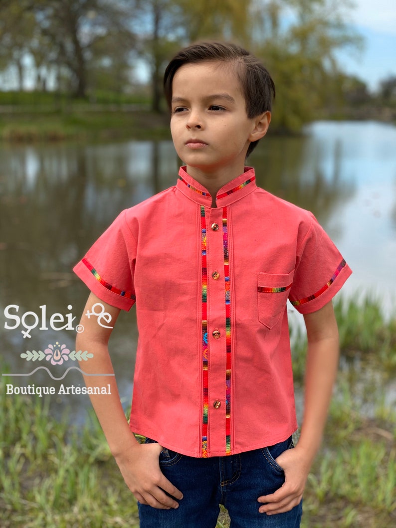 Boys Mexican Traditional Shirt. Guayabera for Boys. Boys Etsy UK