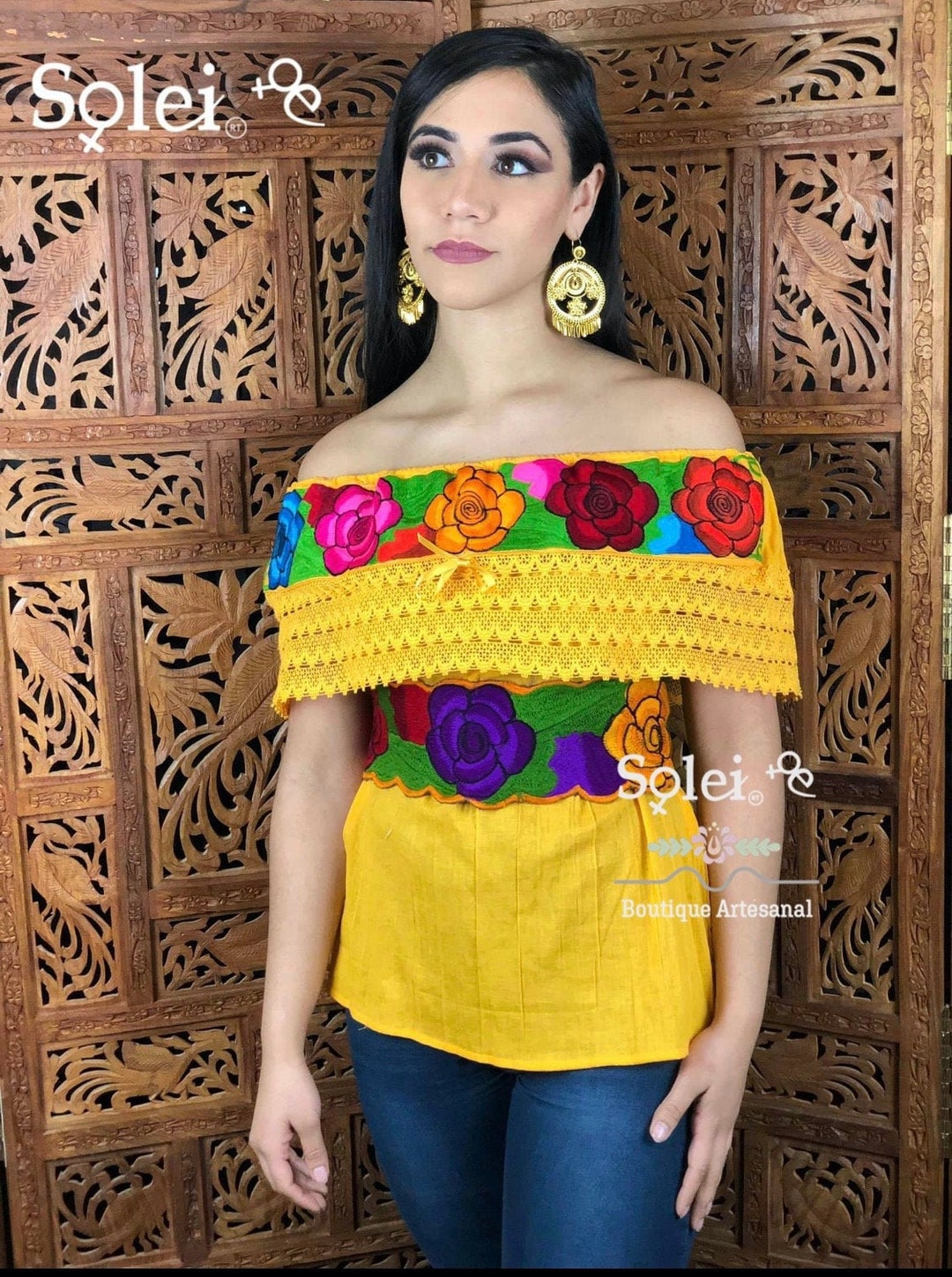 Floral Embroidered Mexican Blouse. Ethnic Blouse. Floral off - Etsy