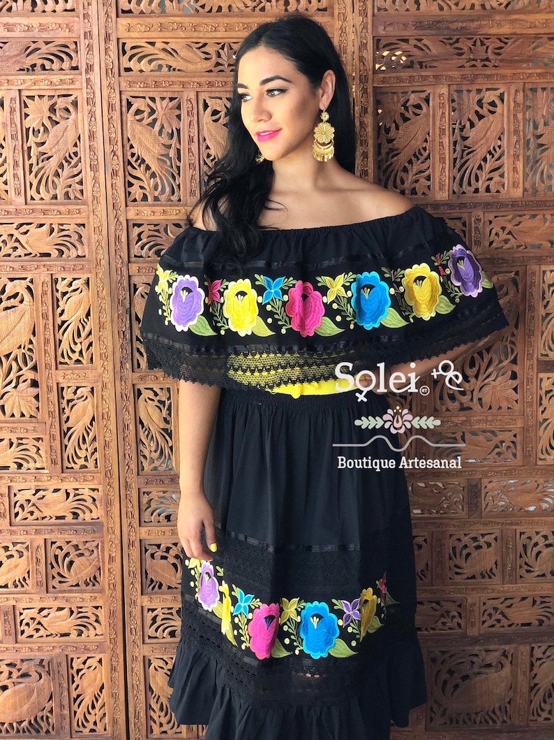 purple campesino dress