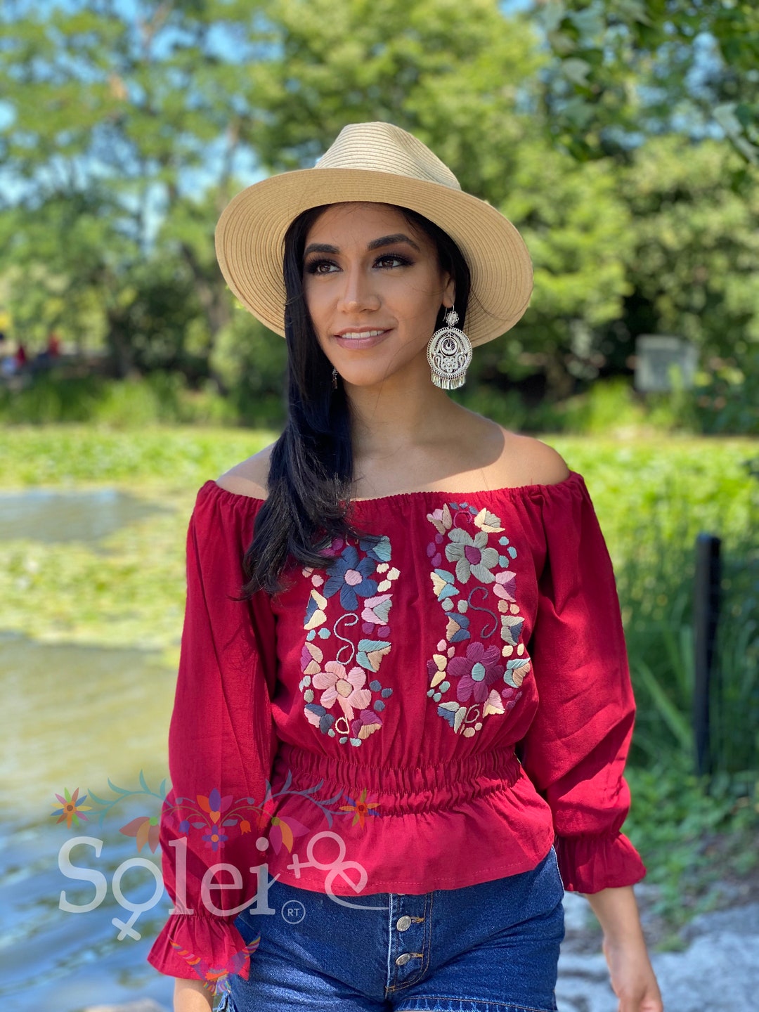 Mexican Floral Blouse. Traditional Mexican Top. Long Sleeve - Etsy