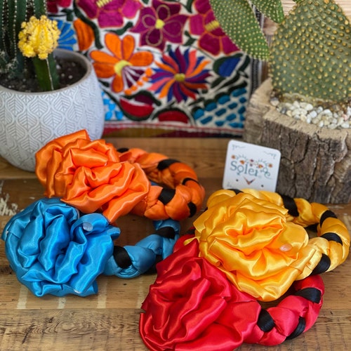 Élastique à cheveux en ruban tressé : morceau de cheveux artisanal mexicain