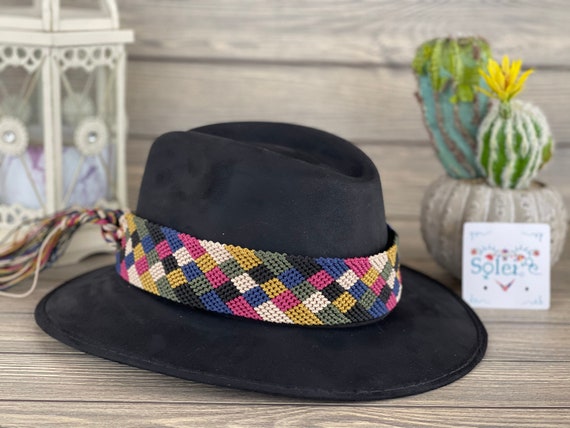 Mexican Hat With Braided Band. Suede Hat With Artisanal Band  display picture 1