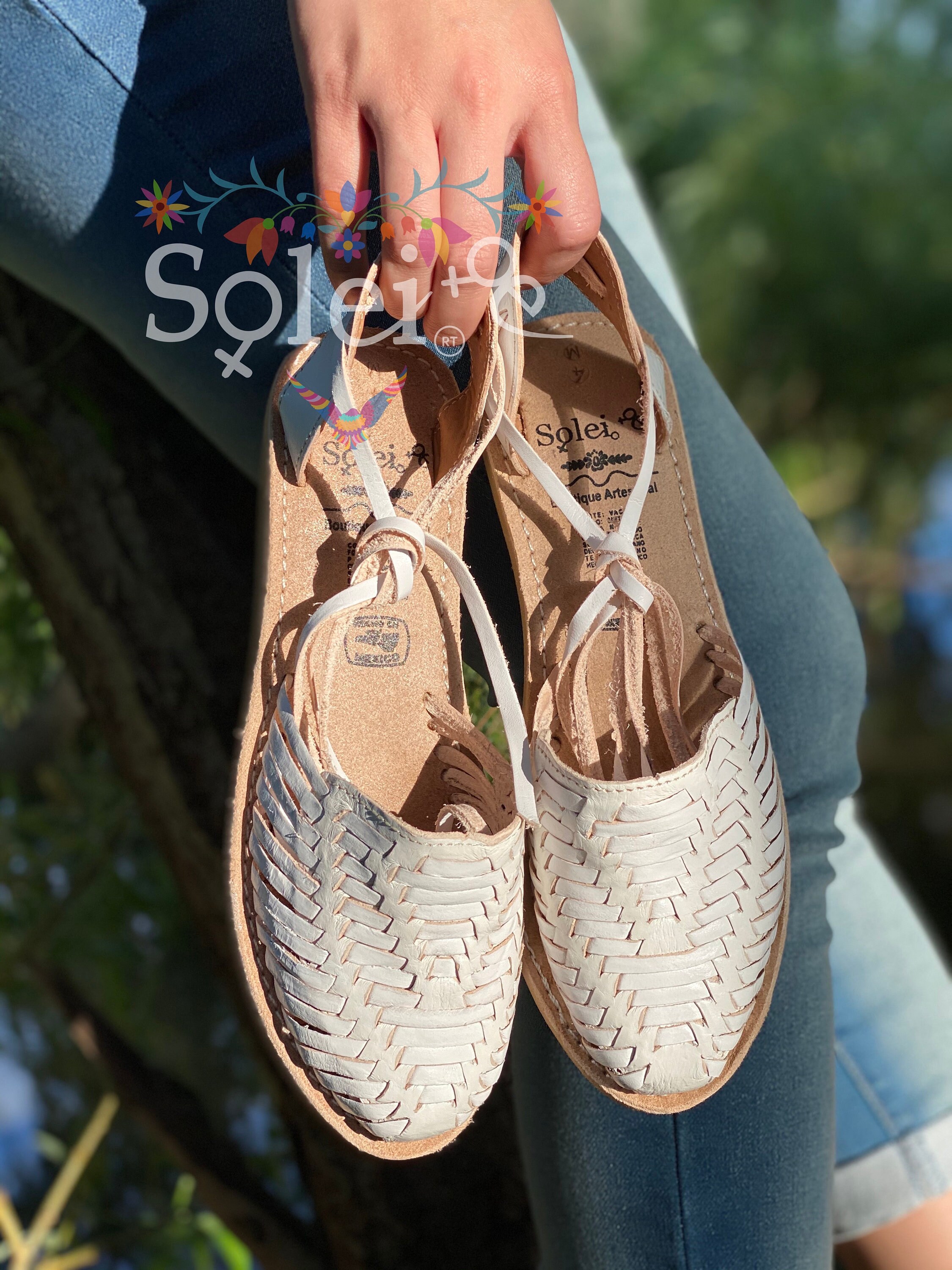 mexican lace up sandals