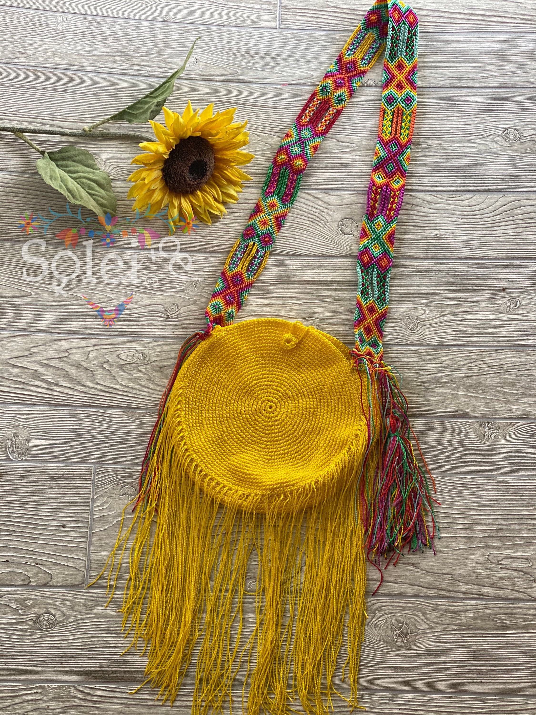 Mexico Rope Handle Bag Mexican Tassel Bag. Artisanal Mexican Bag. Ethnic Mexican - Etsy