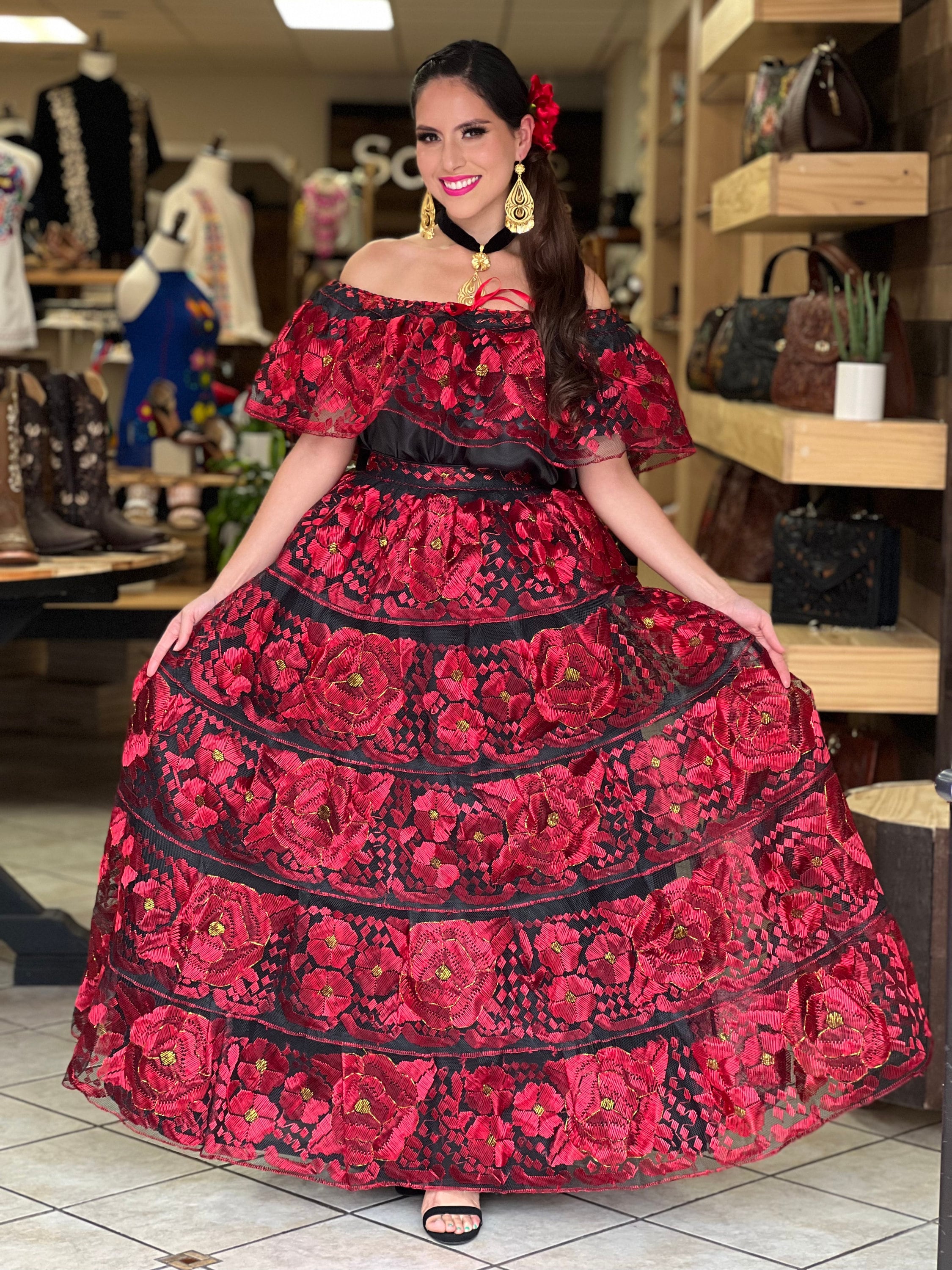 Vestido Mexicano Tradicional Chiapaneco. Vestido Formal de - Etsy México Vestido Mexicano Tradicional Chiapaneco. Vestido Formal de - Etsy México