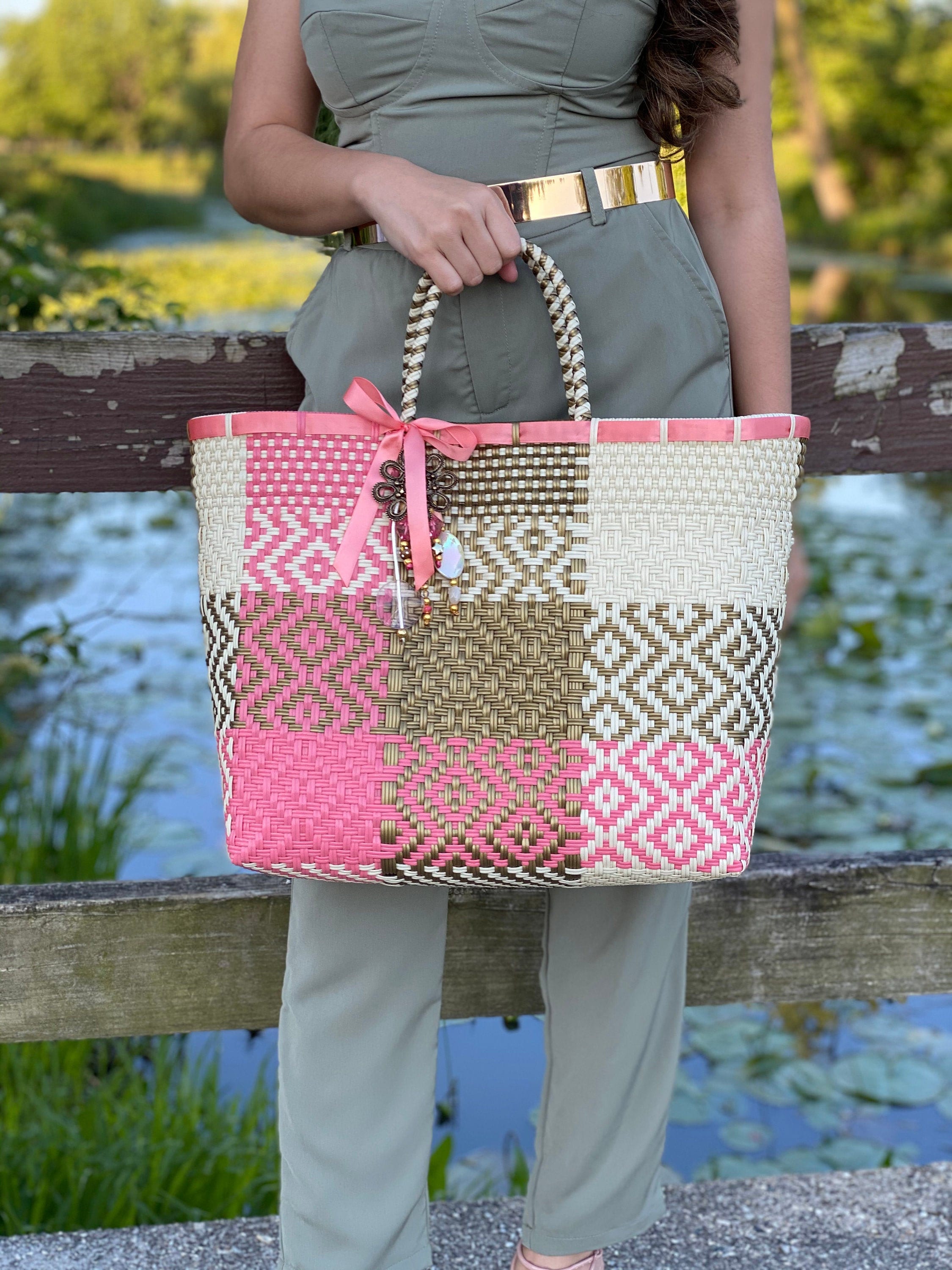 Mexican Tote Bag. Recycled Plastic Bag. Mexican Artisanal Bag