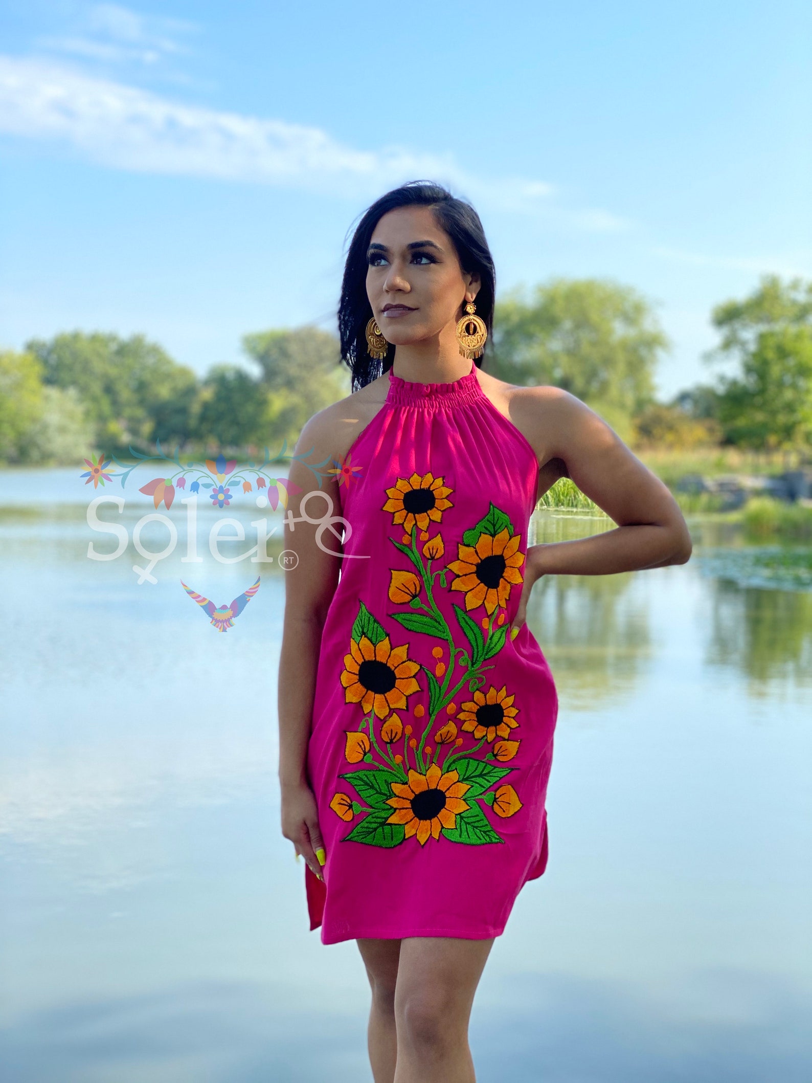 halter mexican dress