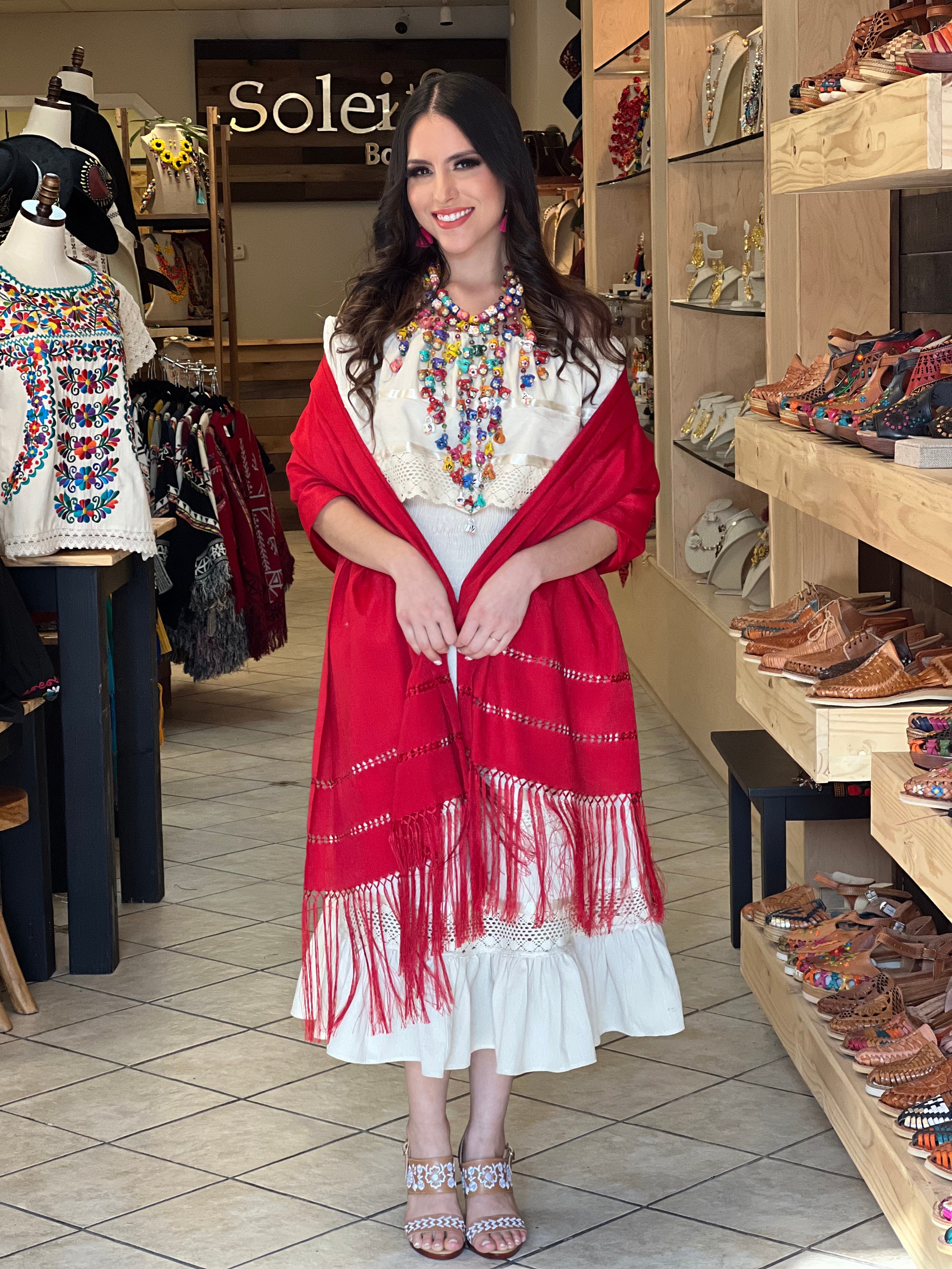 Vestido de rebozo Faja Mexican Dress Belt Embroidery Chiapas 1