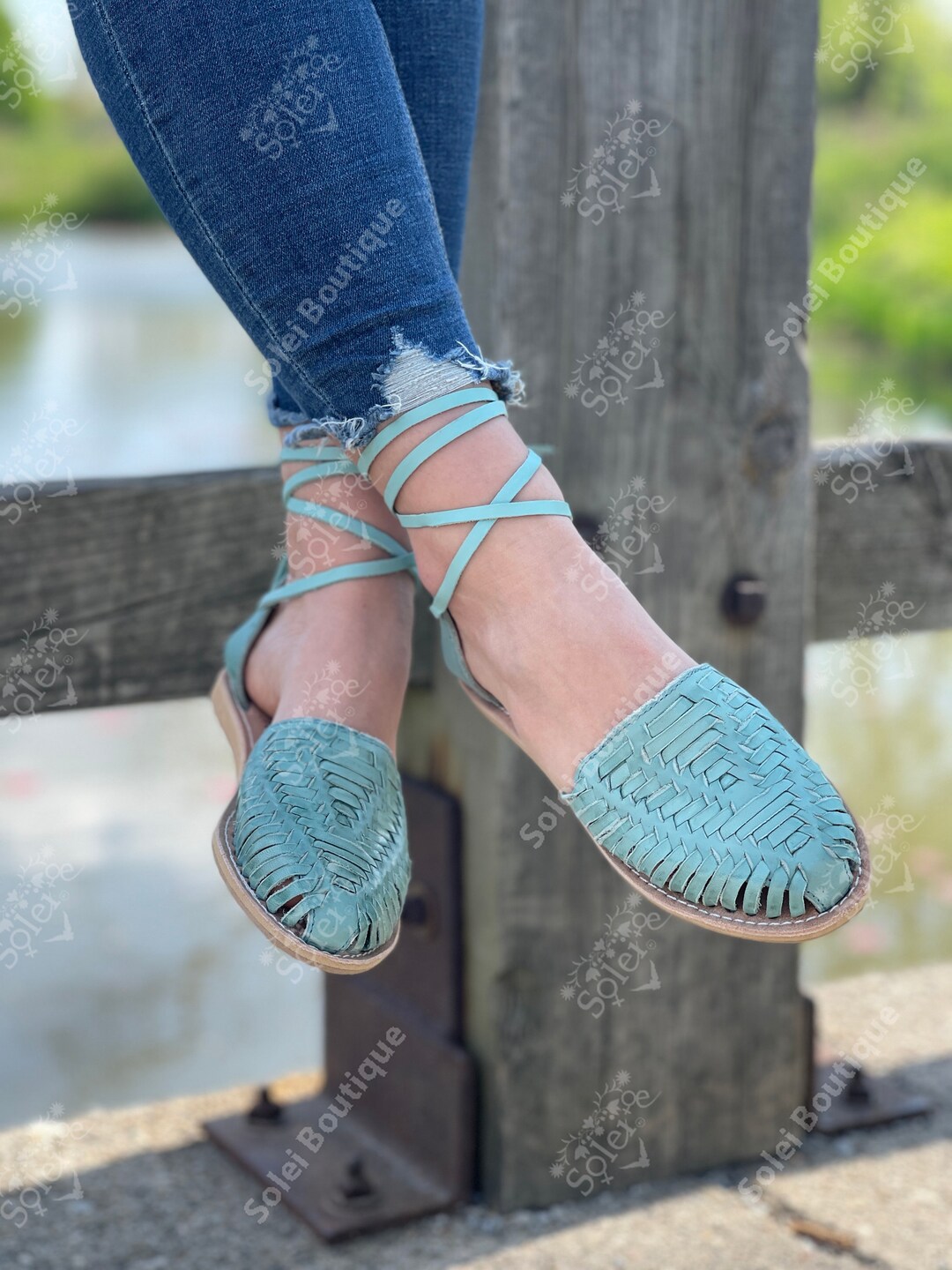 mexican lace up sandals