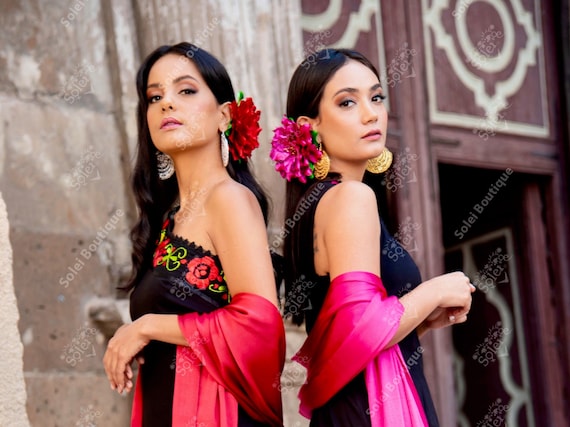 Traditional Mexican Flower Headpiece. Womens Flower Headpiece.traditional  Mexican Accessories. Quinceañera Floral Headpiece.mexican Folklore - Etsy  Hong Kong
