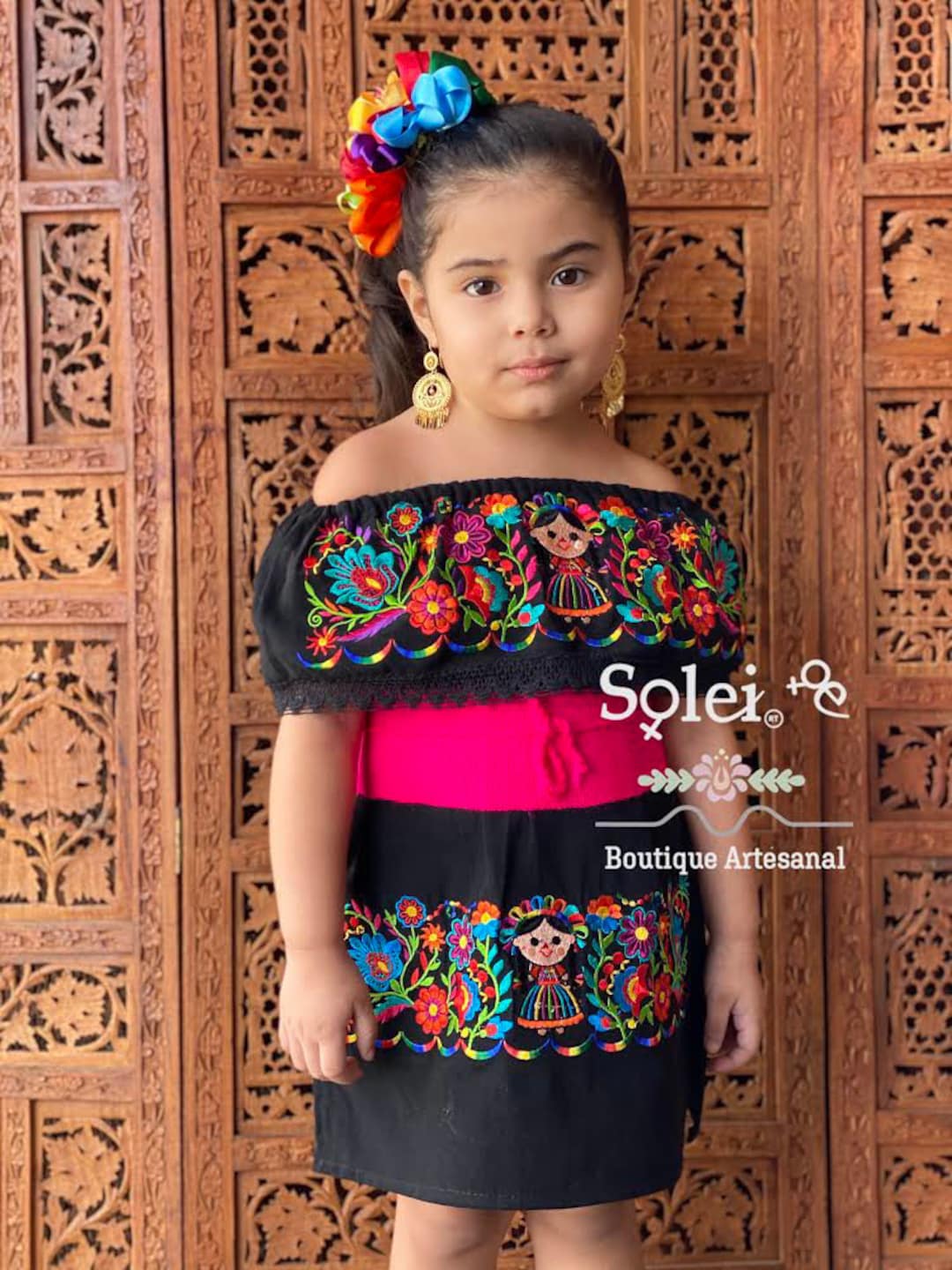 Vestido Bordado Muñeca Lele. Vestido Campesino de Niña. - Etsy España Vestido Bordado Muñeca Lele. Vestido Campesino de Niña. - Etsy España