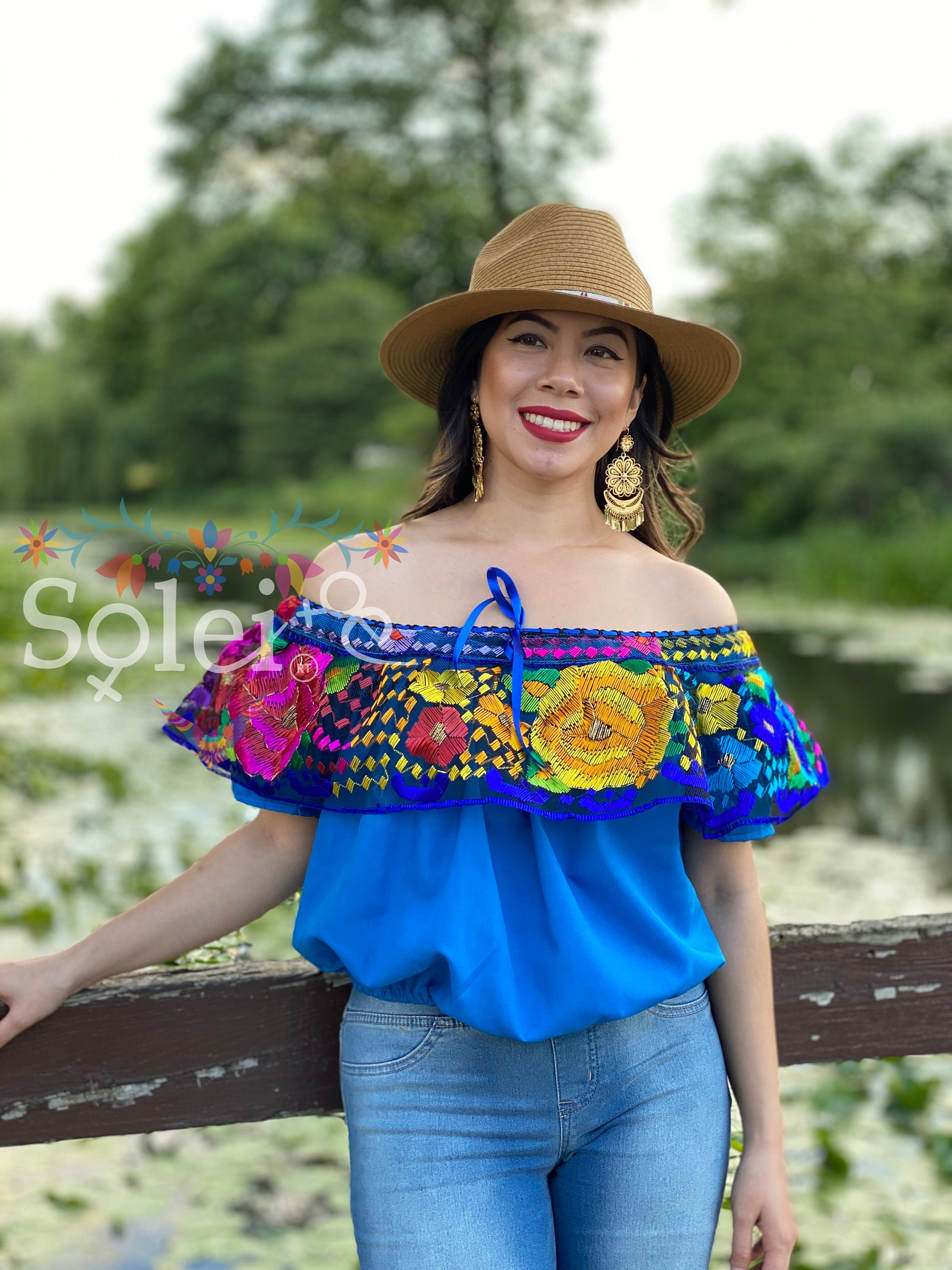 Hand Embroidered Crop Top. Mexican Floral Top. off the - Etsy Canada