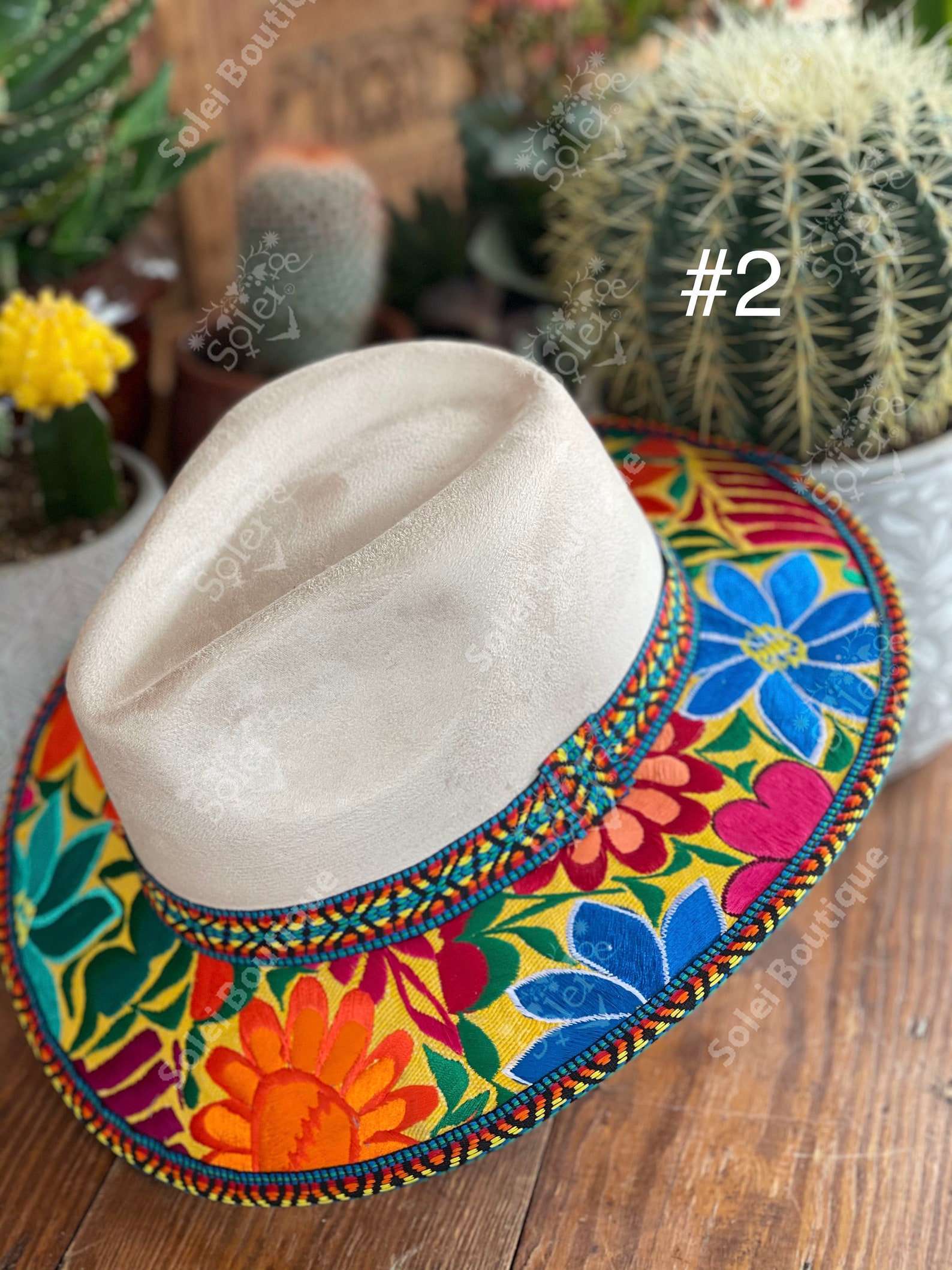 Mexican Artisanal Hat. Embroidered Mexican Hat. Colorful Suede Etsy