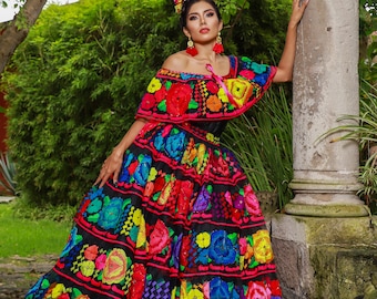 Vestido Mexicano Tradicional Vestido Folklórico de