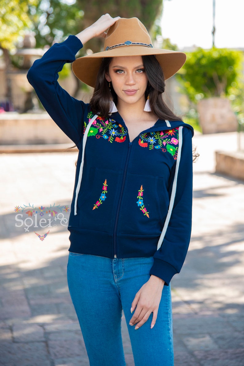 Artisanal Mexican Sweatshirt 100% Acrylan Gray 602556