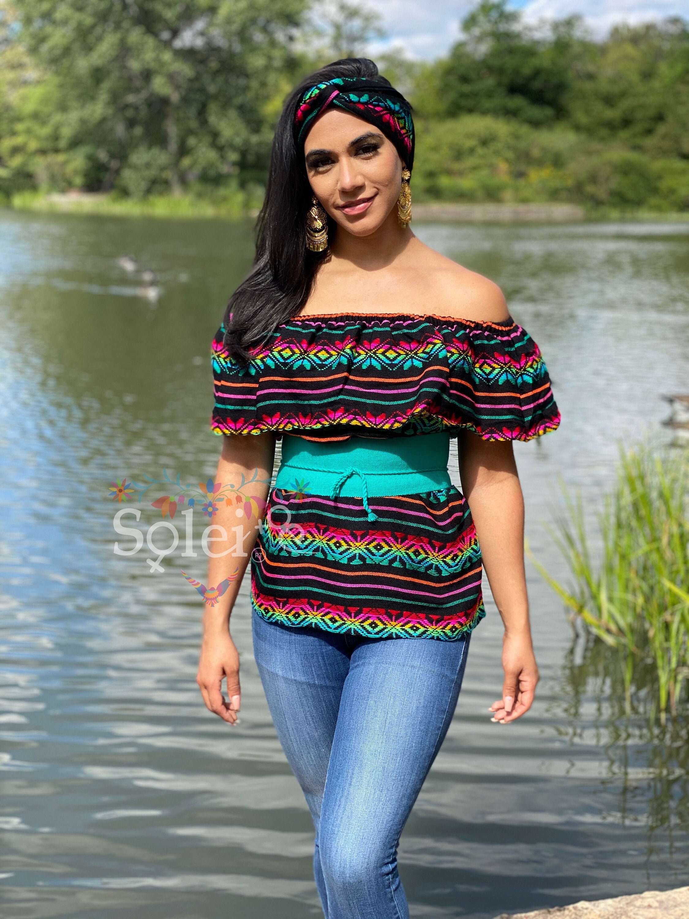 Mexican Traditional Flounce Blouse 