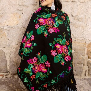Rebozo Messicano Setaiolo Fucsia – Scialle Avvolgente Unico, Fatto A Mano