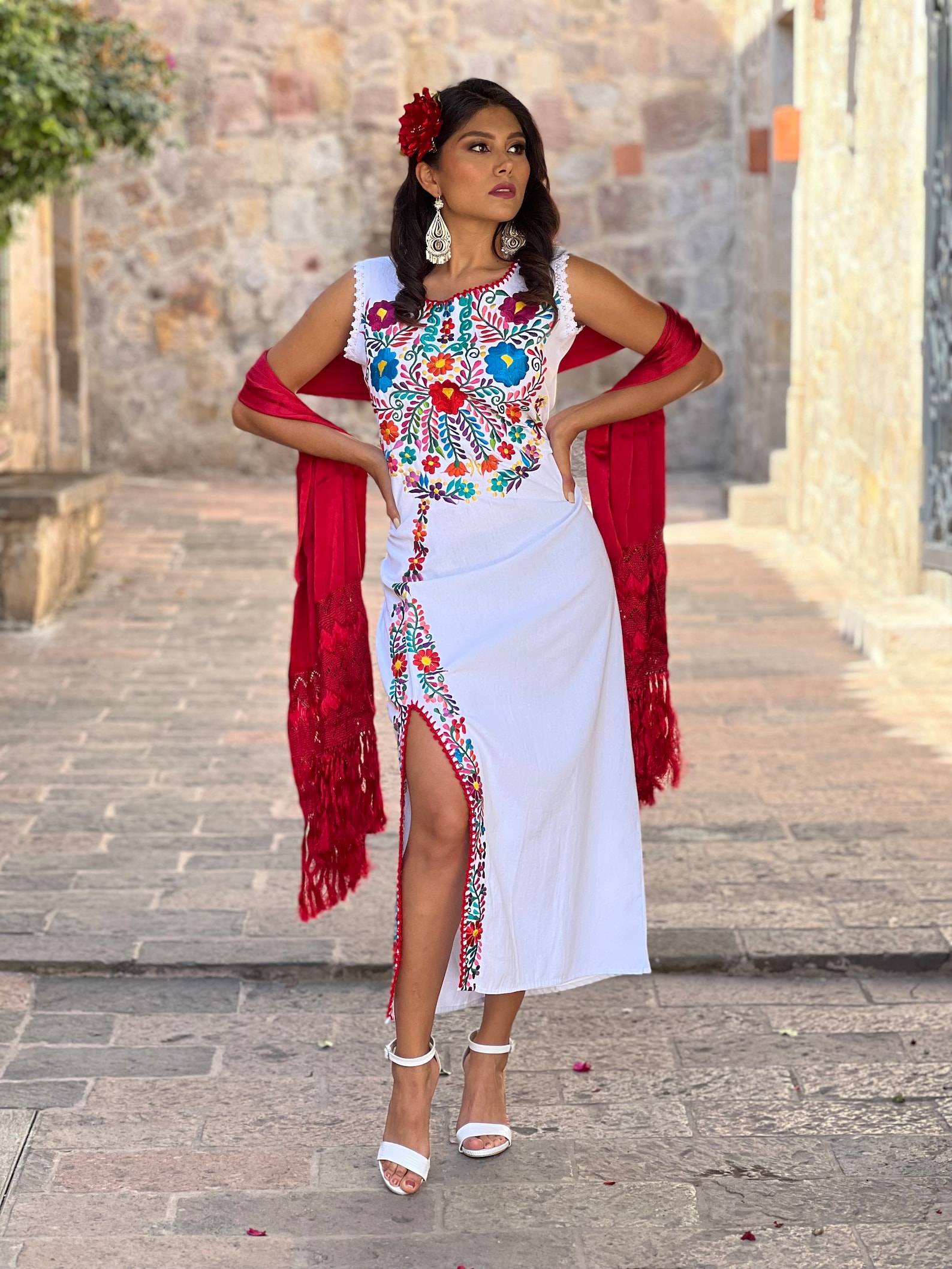 Long Mexican Traditional Dress. S 3X. Typical Mexican Dress. - Etsy