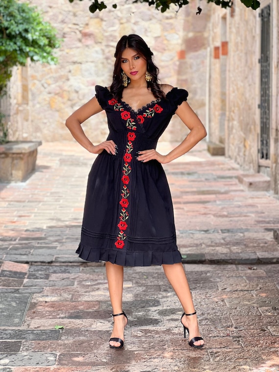 mexican embroidered dress