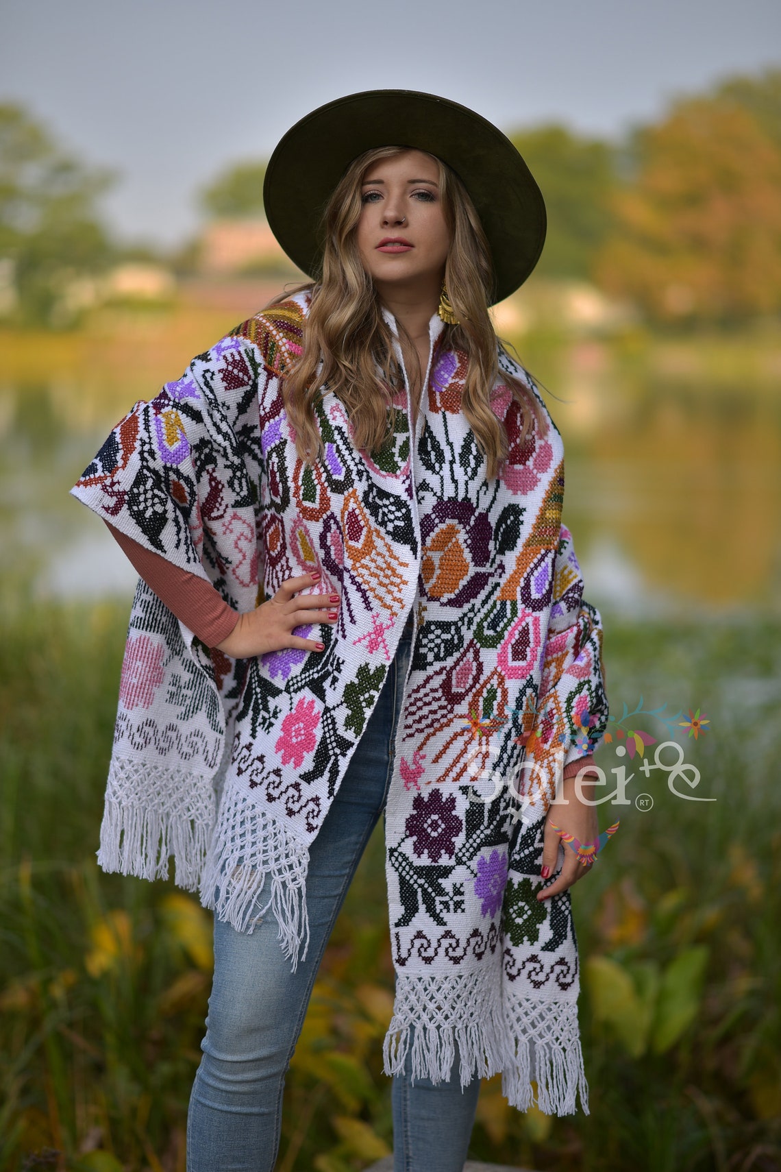 Mexican Shawl 85% Articela, 15% Polyester Yellow 603751 main image 1