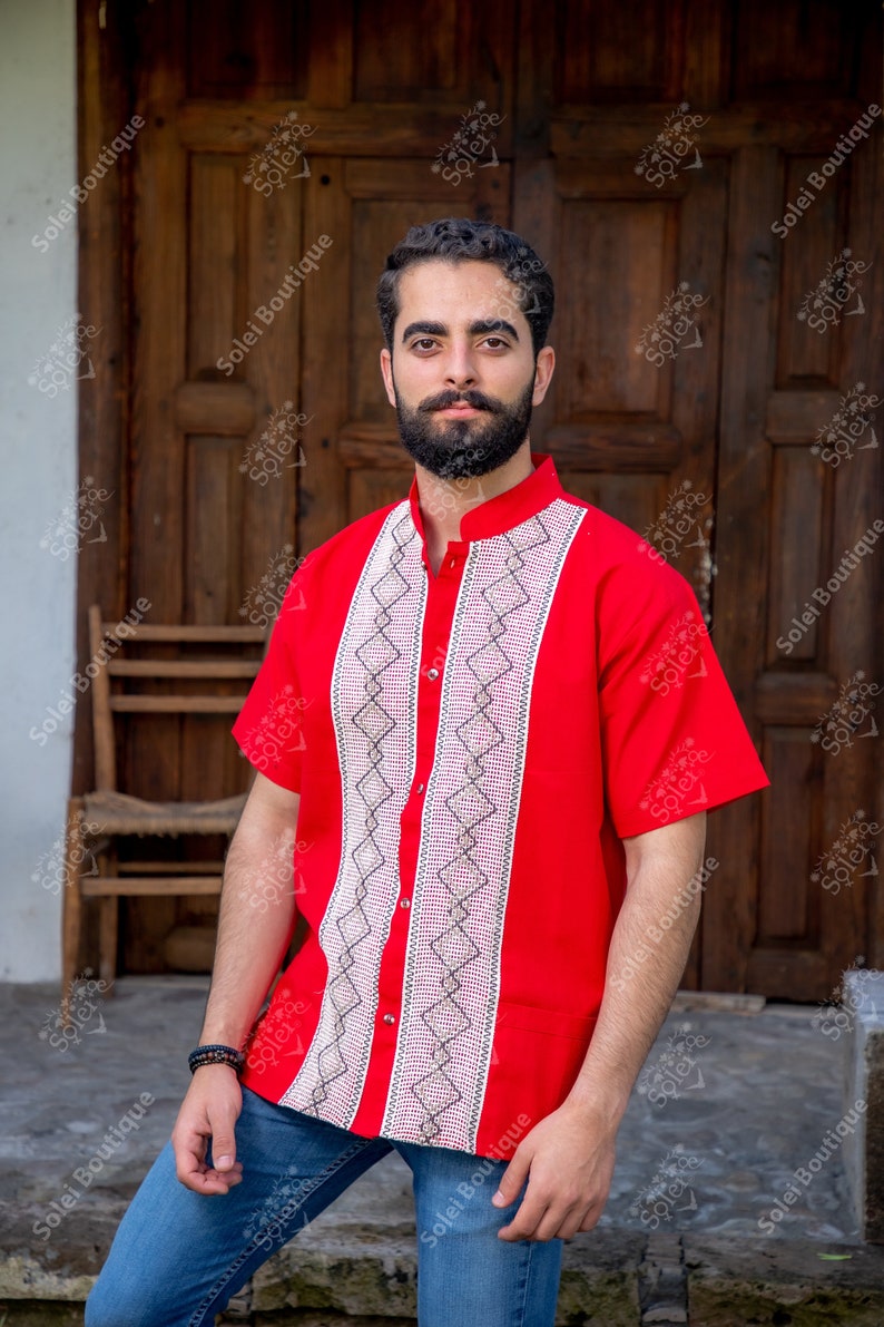 Mens Mexican Traditional Shirt. Guayabera for Men. Size S - Etsy