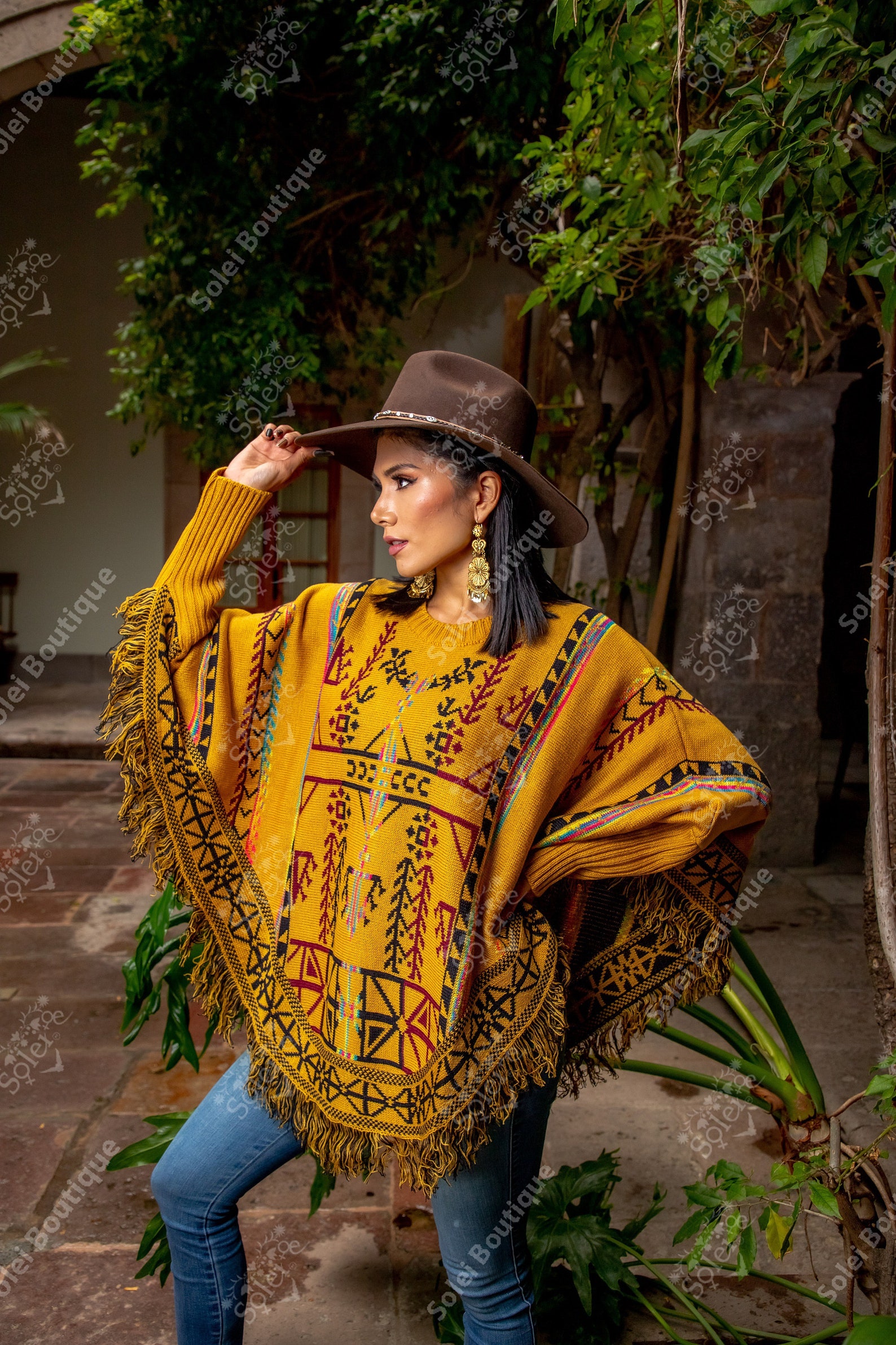 Artisanal Mexican Unisex Poncho. Mexican Poncho With Sleeves. - Etsy