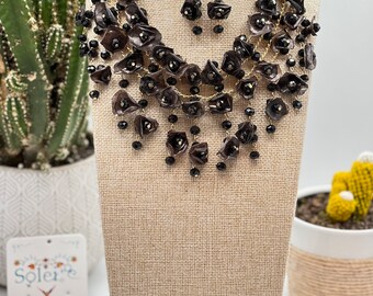 Mexican Artisanal Jewelry Set. Typical Mexican Necklace Mexican Artisanal Jewelry Set. Typical Mexican Necklace