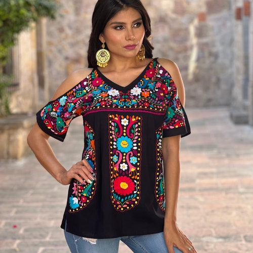 mexican flower shirt plus size