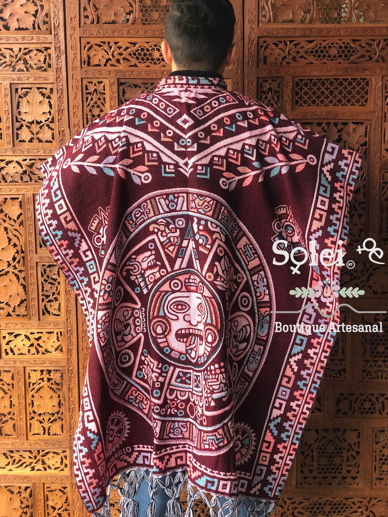 Full Body Knit Poncho. Mens Mexican Traditional Poncho. Basic Etsy