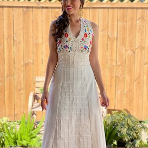 Vestido de noiva mexicano. Vestido frente única bordado à mão. Vestido tradicional mexicano. Vestido de madrinha. Estilo boho. Estilo latino.