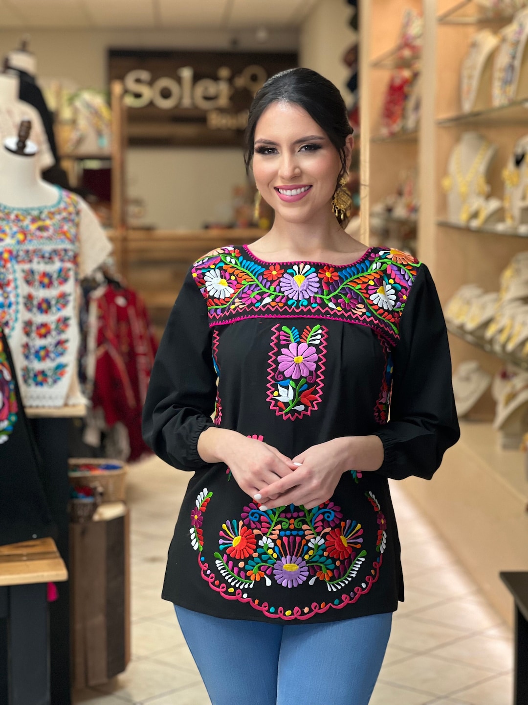 FLORAL EMBROIDERED BLOUSE fetico 【公式通販】