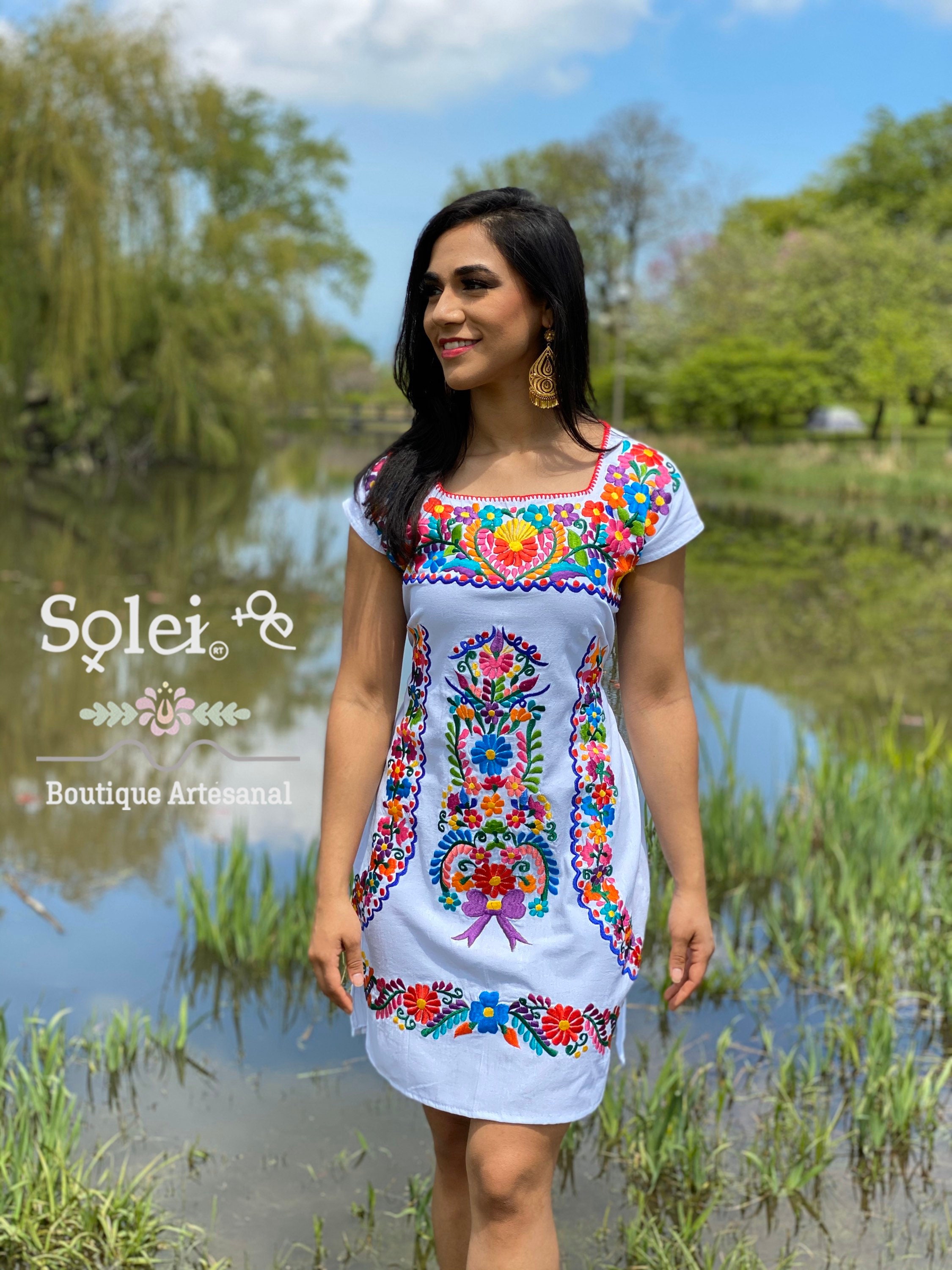 Etsy mexican embroidered dress hotsell
