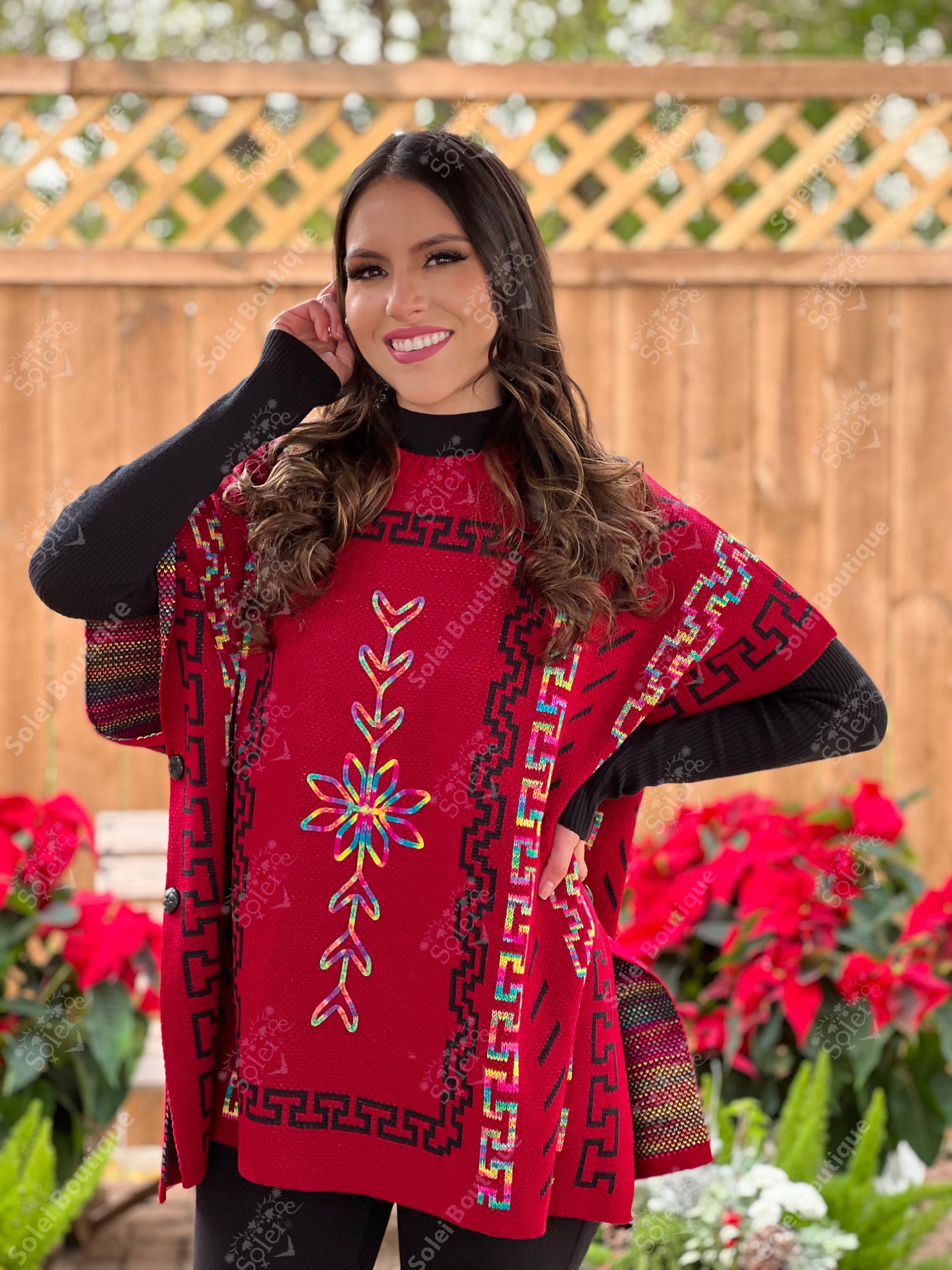 ウール100%のポンチョ・メキシカンギャバン ウール100%のポンチョ・メキシカンギャバン