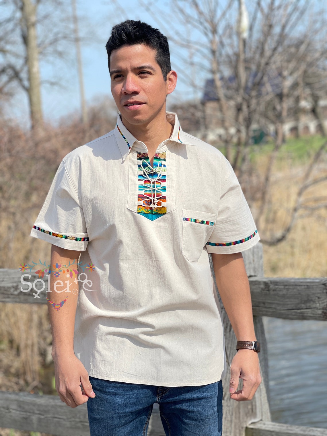 Mens Mexican Traditional Shirt. Guayabera for Men. Formal Etsy