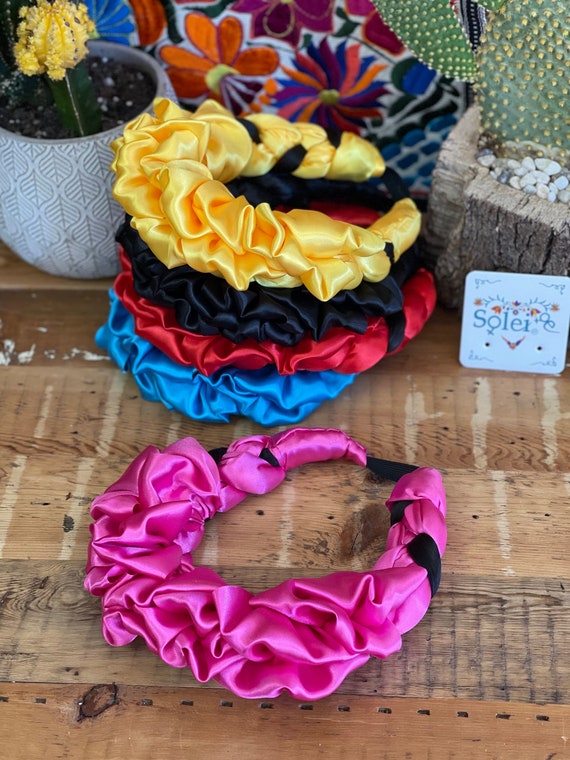 Braided Ribbon Hair Piece. Satin Hair Tie. Decorative Braided Etsy