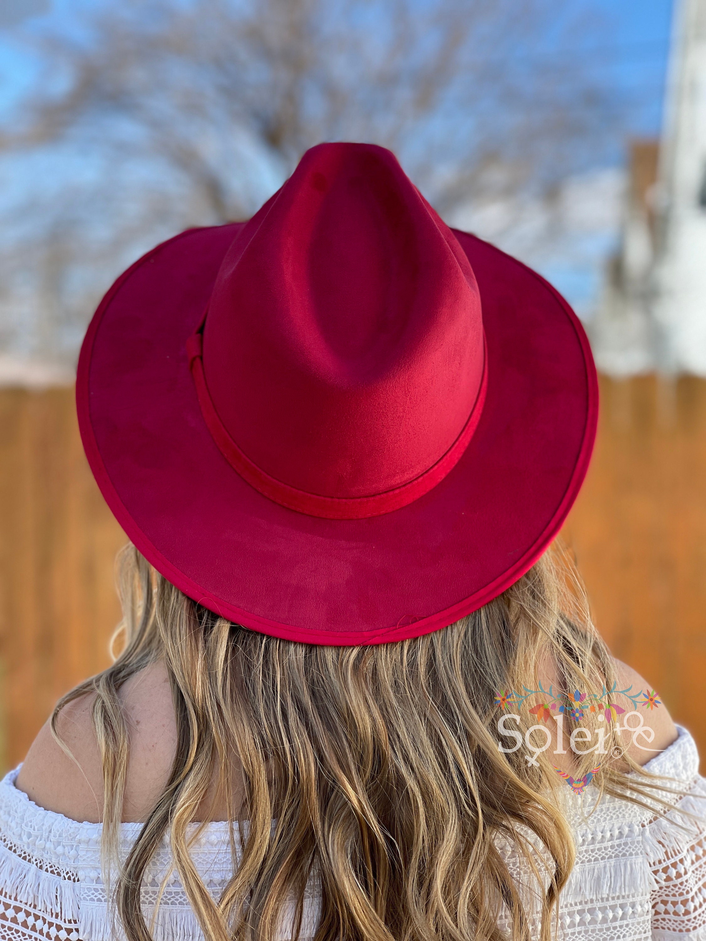 Sombrero Cowboy Gamuzado marron claro liso - Cotillon Artesanal