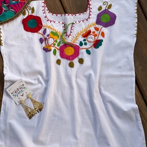 Hand Embroidered Mexican Blouse. Colorful Mexican Blouse. - Etsy