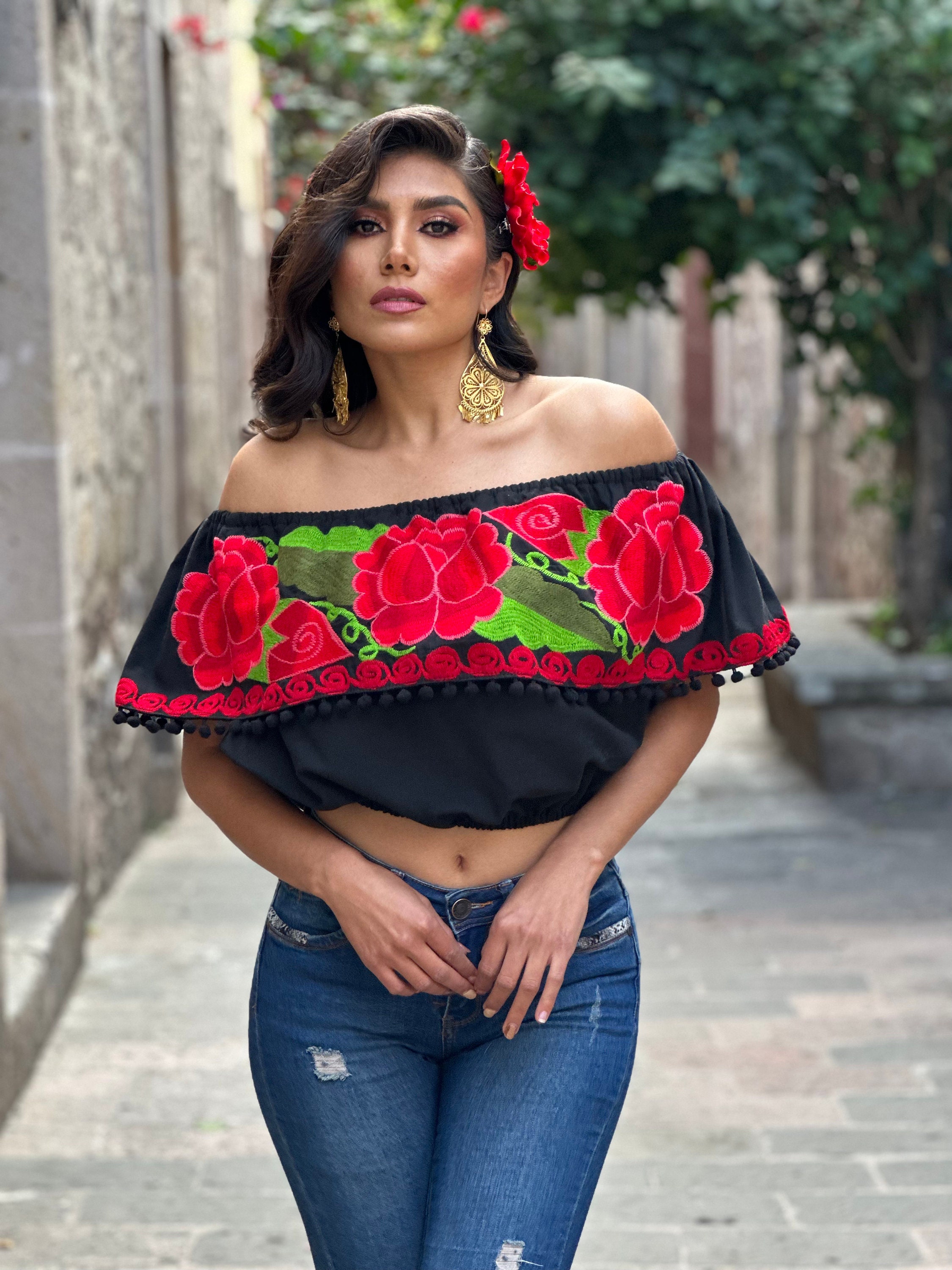Authentic Mexican Floral Shirt — Tiny V's Closet